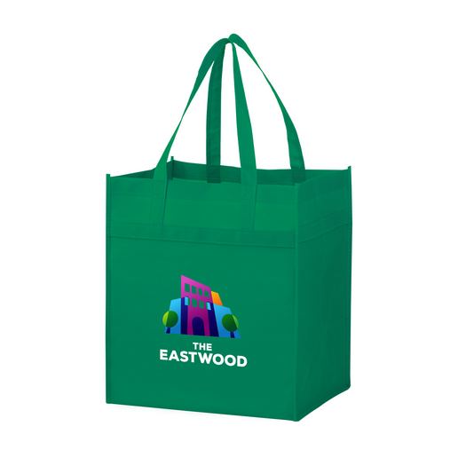 Custom Printed Heavy Duty Non-Woven Grocery Tote Bag w/Insert and Full Color (13"x10"x15") - Color Evolution - Y2KH131015-CE